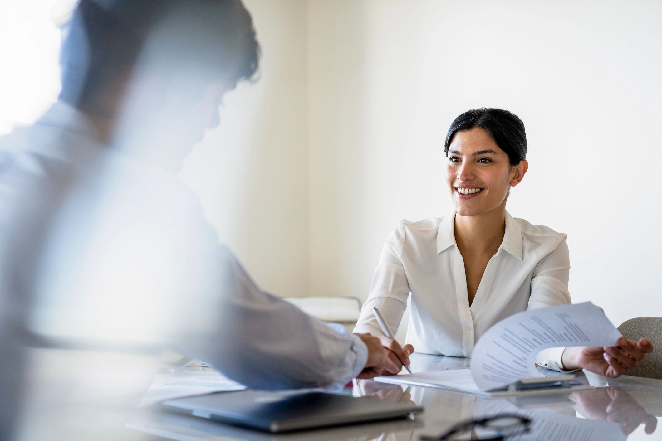 Business professional in meeting