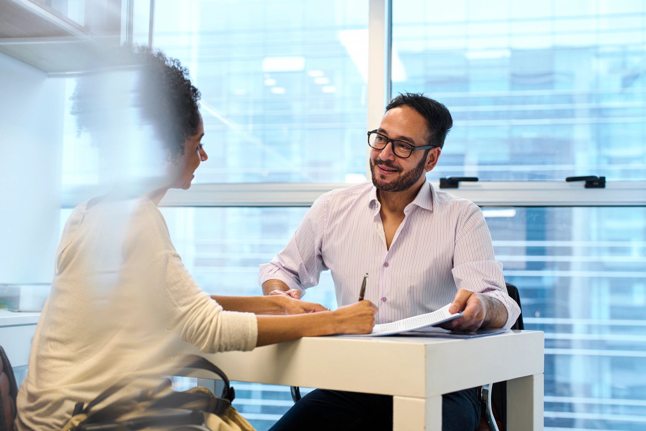 Professional recruitment consultation meeting