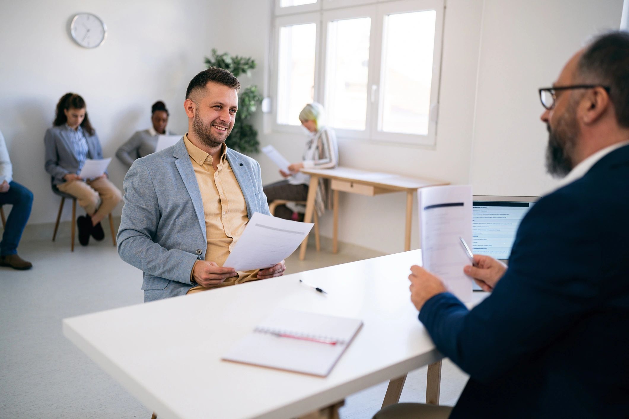 Candidate in job interview